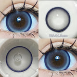 Qfdian  2PCS/Pair Pearl Series Color Contact Lenses For Big Eyes Beauty Blue Makeup Lens 14.5mm Purple Pupils Cute Black Lens
