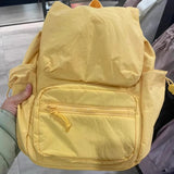 Qfdian Preppy Women Students Kawaii Backpacks 2025 New Casual Simple Y2k Aesthetic Handbags All Match Streetwear Ins Fashion Schoolbags