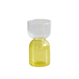 Qfdian 2pc Set Mini Vases Terrarium Hydroponic Plant Pot Glass Vase Wedding Flowers Candle Holders Decor Avocado Glass Growing Bud Vase