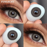 Qfdian  1 Pair Colored Contact Lenses for Eyes Green Beauty Pupils Brown Fashion Lenses High Quality Blue Eye Contacts Yearly