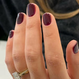 Qfdian  24Pcs  Gradient Color Fake Nail Simple Short Ballet Wearable False Nails with Cat Eye Design Press on Nails Full Cover Nail Tips