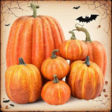 Qfdian  1Set Halloween Artificial Pumpkin Model Simulation Pumpkin Decor for Garden Party Holiday Decoration Use
