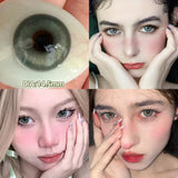 Qfdian  New 1Pair Fashion Big Lenses Myopia Colored Contact Lenses for Eyes Beauty Blue Eyes Lenses Green Pupils Brown Grey Lens