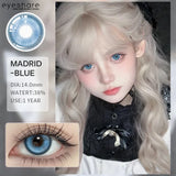 Qfdian 1pair Colored Contact Lenses Purple Eye Lenses Yearly Cosplay Red Lenses Cosmetic Contact Helloween Soft Makeup Pupils