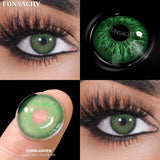 Qfdian  1 Pair Natural Color Contact Lenses for Eyes Brown Lenses Colorcont Korean Lens Yearly Beauty Gray Pupils Eye Contacts