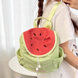 Qfdian Nylon Contrast Color Patchwork Schoolbags Women Students All Match Travel Bags Cartoon Casual Y2k Aesthetic Backpacks Trendy