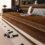 Qfdian  Modern Simple Sofa Cover Advanced Light Luxury One-piece Sofa Cover Four-season Universal Skin-friendly Non-slip Seat Cushion
