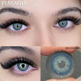 Qfdian  1 Pair Color Contact Lenses for Eyes Green Colored Lense Natural Eyes Contact Fashion Lenses Yearly Beauty Makeup Lens