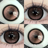 Qfdian  2pcs/pair 14.5MM Iris Brown Lenses Beauty Makeup Pupils Eye Color Lenses Colorful Contact Lenses Fashion Blue Green Lens