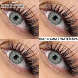 Qfdian 1Pair New Color Contact Lenses for Eyes Blue Eye Lenses Green Lenses Beautiful Pupil Yearly Makeup Cosmetic Gray Pupils