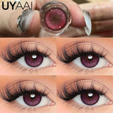 Qfdian  Contact Lens Makeup Red Lens Cosplay Colored Pupils Cosmetics Natual Black Lens Woman Pink Pupils Color Contacts Blue lens