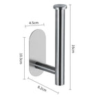 Qfdian Stainless Steel Toilet Paper Dispenser Punchless Wall Mounted Roll Holder Towel Rack Household Restroom Bathroom Organizer