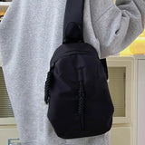 Qfdian 2025 New Women Trendy Casual Simple Shoulder Handbags Streetwear All Match Travel Crossbody Bag Y2k Aesthetic Solid Chest Bags