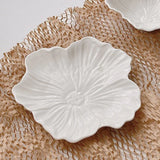 Qfdian  Vintage Embossed Flower Pattern Ceramic Bowl Dish, Dinner Plate Set, Household Breakfast Bowl, Dim Sum Plate, Kitchen Cutlery Se