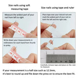 Qfdian  10pcs Cute Cat Eye Fake Nails Spring Simple Press on Nails Removable Hand Drawn Heart Star Moon False Nails Short Oval Nail Art