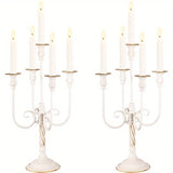 Qfdian  5 Candle Holders For Weddings, Banquet Events, 19.6 Inches High, Decoration For Weddings, Christmas, Halloween