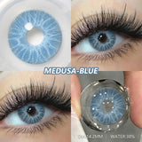Qfdian  2pcs Blue Green Contact Lenses Yearly New Colored Lens Brown Natural Cosmetic Gray Big Eyes Korean Student Beauty Pupil