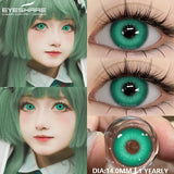 Qfdian 1 Pair Fashion Pink Cosplay Anime Lenses Color Contact Lenses for Eyes Cosmetics Purple Lenses Yearly Eye Contact Lens