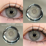 Qfdian  2pcs Colored Contact Lenses Brown Eyes Lenses Gray Lenses Blue Pupils Natural Eye Lens Colored Contacts Eye Cosmetics