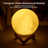 Qfdian 8cm Moon Lamp LED Night Light Battery Powered With Stand Starry Lamp Bedroom Decor Night Lights Kids Gift Moon Lamp