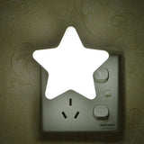 Qfdian LED Stars Night Lights EU/US Plug Night Lamp Light Home Decoration Bedroom Bedside Baby Room Living Room Corridor Lighting