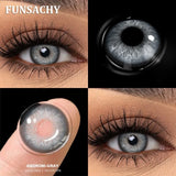 Qfdian  1Pair Big Eyes Gray Lenses Korean Natural Lenses Color Contact Lens Eyes Brown Blue Beautiful Pupil Lentes Cosmetics