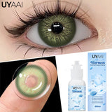 Qfdian 60ML Lenses Solution Set 1 Pair Hot Sales Colored Contact Lenses for Eyes with ICE COOL Contact Lenses Solution Liquid