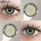 Qfdian NEW Blue Eye Color Lens 1 Pair Green Colored Pupils for Eyes Natural y2k Fashion Lenses Korean Style Colorcon Eye Contacts