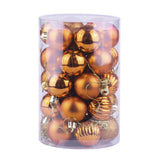 Qfdian  34pcs Christmas Balls Ornaments Xmas Tree Decorations Royal Blue Retro Orange Gold Hanging Ball Christmas Party Decor Birthday