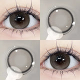 Qfdian  2PC Beauty Colored Contacts special Shiny Glitter Eye Makeup Contact Lens Black Gray Blue Brown Red Soft Contact Lens