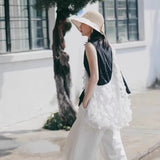 Qfdian  Luxury Design Gauze Fairy Shoulder Bag Women Y2k Aesthetic Elegant Handbags Casual Y2k Aesthetic All Match Crossbody Bags Trendy