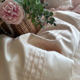 Qfdian  Vintage Floral Print Lace Ruffles Princess Bedding Set Egyptian Cotton Duvet Cover Bed Sheet Pillowcases