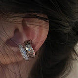Fashion Exquisite Rhinestone Decor Ear Cuff earring for Woman Ear Summer New Arrival Ear Clip Jewelry Gift
