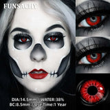 Qfdian  Cosplay White Contact Lenses for Eyes Anime Role Playing Lens Halloween Cosplay Black Contacts Yearly Cosmetics Pupils