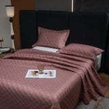 Qfdian 3Pcs Luxury Lyocell Cotton Soft Silky Embossing Quilted Bedspread, Bed Cover, Mattress Topper Coverlet, Bed Sheet, Pillowcases