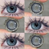 Qfdian  New Green Contact Lenses Beauty Eye lenses Myopia Color Contact Lenses for Eyes Natural Color Pupils Blue Lens 2pcs/pair