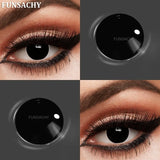 Qfdian  1 Pair Colored Cosplay Contact Lenses for Eyes White Red Black Cosplay Lens Anime Role Playing Eye Makeup Contact Lens