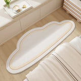 Qfdian  Premium Cashmere Bedside Rug - Ultra Soft Non-Slip Floor Mat for Bedroom & Living Room, Modern Minimalist Home Decor