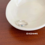 Qfdian Kpop Gothic Y2K Pink Crystal Heart Star Cute Cartoon Cat Metal Open Rings For Women 2025 Trendy Aesthetic Jewelry Accessories