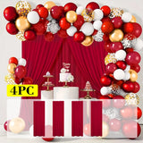 Qfdian  4 Panels-5ft x 10ft Wrinkle Free Pink Backdrop Curtain, Pink Wedding Backdrop Drapes, Silky Polyester Back Drop Cloth for Birthd