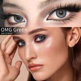 Qfdian  1Pair Fashion Big Lenses Colored Contact Lenses for Eyes Beauty Blue Eyes Lenses Natural Green Pupils Brown Grey Lens