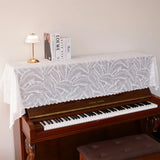 Qfdian  Lace Piano Cover Half & Full Modern Minimalist Dustproof American Style Decorative Cloth Shawl for Upright & Digital Piano Cover