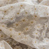 Qfdian  High-grade Embroidered Window Screen White Screen Curtains For Living Room French Window Balcony And Bay Window