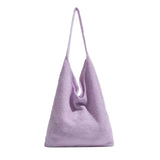 Qfdian Korean Streetwear Fluffy Shoulder Bags Fashion Y2k Aesthetic Vintage Women's Handbags Casual All Match Ins Underarm Bag Trendy