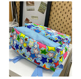 Qfdian High-capacity Ins Women Students Backpack Sweet Kawaii Casual All Match Schoolbags Harajuku Y2k Aesthetic Star Print Backpacks