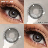 Qfdian  【0~-8.00】Degree Contact Lenses Myopie Color Contact Lenses for Eyes Chocolate Black Big Eyes Contacts Prescription Lens