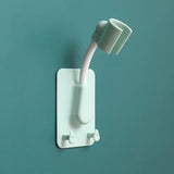 Qfdian Shower head bracket with hook adjustable self-adhesive hole-free holder wall-mounted shower bracket bathroom accessories