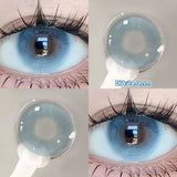 Qfdian  2pcs Cyberpunk Blue Contact Lenses for Eyes Fashion Color Pupils Beauty Eye Color lenses Natural Gray Lens Myopia Lenses