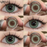 Qfdian  NEW Color Contact Eye Color Lenses Makeup Natural Black Lens Cosmetics Pink Eyes Lenses Woman Makeup Blue Beauty Contacts