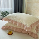 Qfdian  Cotton Lace Pillow Cover One Pair 48x74cm Pillow Core Inner Liner Washable Bedroom Decoration Pillow Case Bedding Accessories